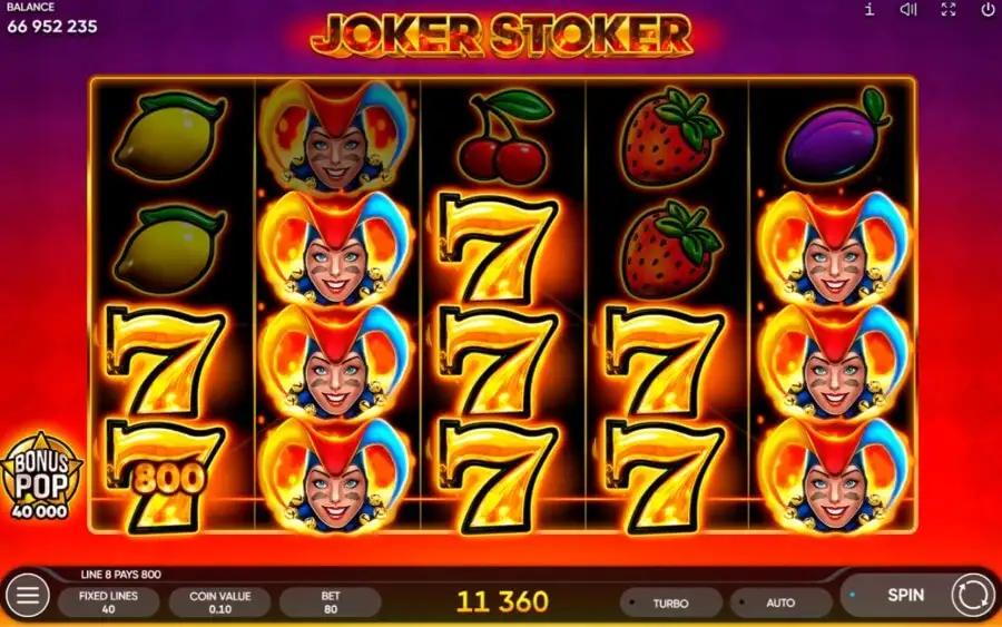 Joker Stoker – Symbole i wypłaty
